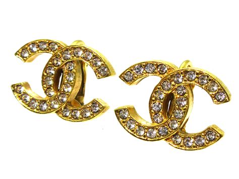 chanel clip on earrings 2015|round rhinestone clip vintage earrings.